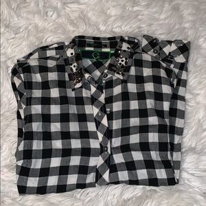 C. Wonder embellished flannel shirt